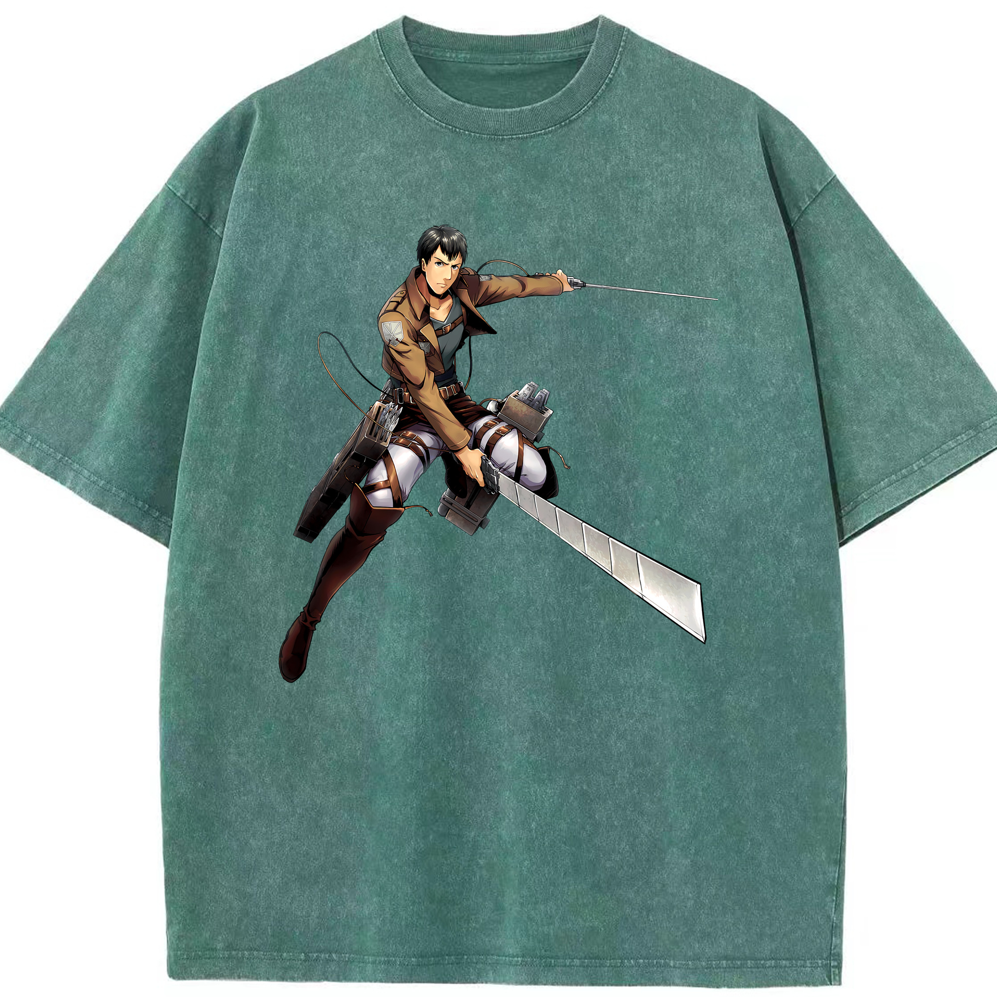 （画像用） 進撃の巨人 ベルトルト・フーバー Attack on Titan Bertholdt Hoover 綿100% ヴィンテージ風 半袖Tシャツ（フロントプリント）
